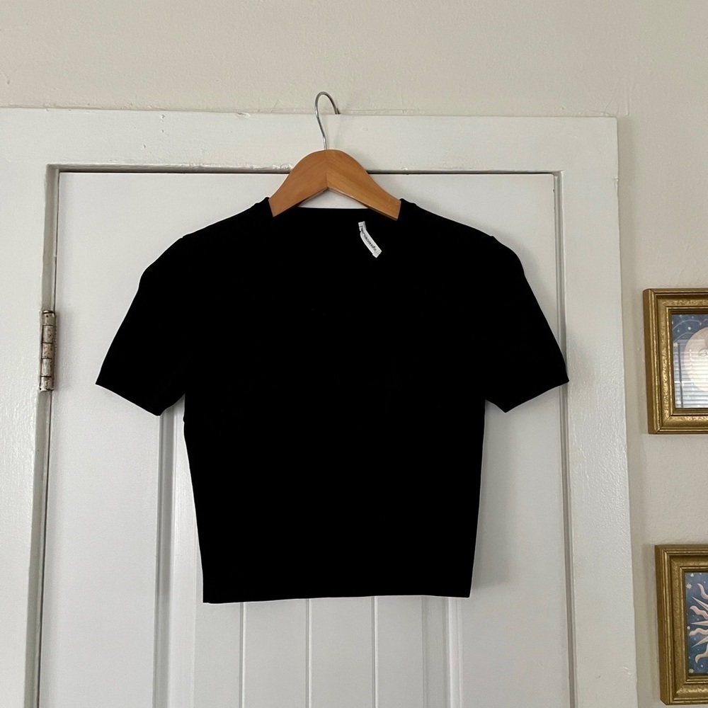 alexanderwang.t black corset top size S Black Cropped tee